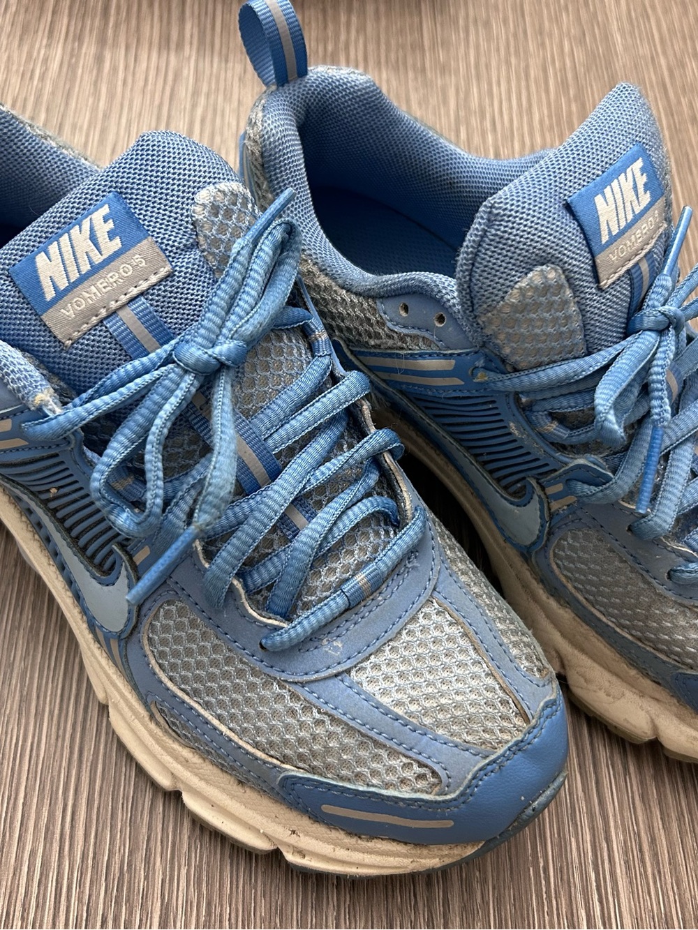 Nike Kids Blue Mesh & Synthetic Running Sneakers